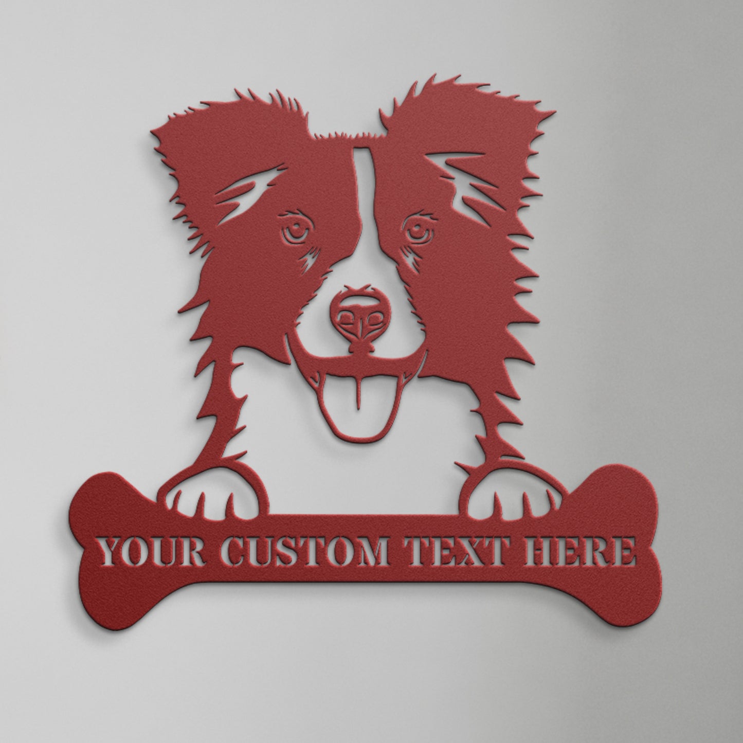 Personalized Border Collie Name Metal Sign. Customizable Dog Owner Wall Decor Gift