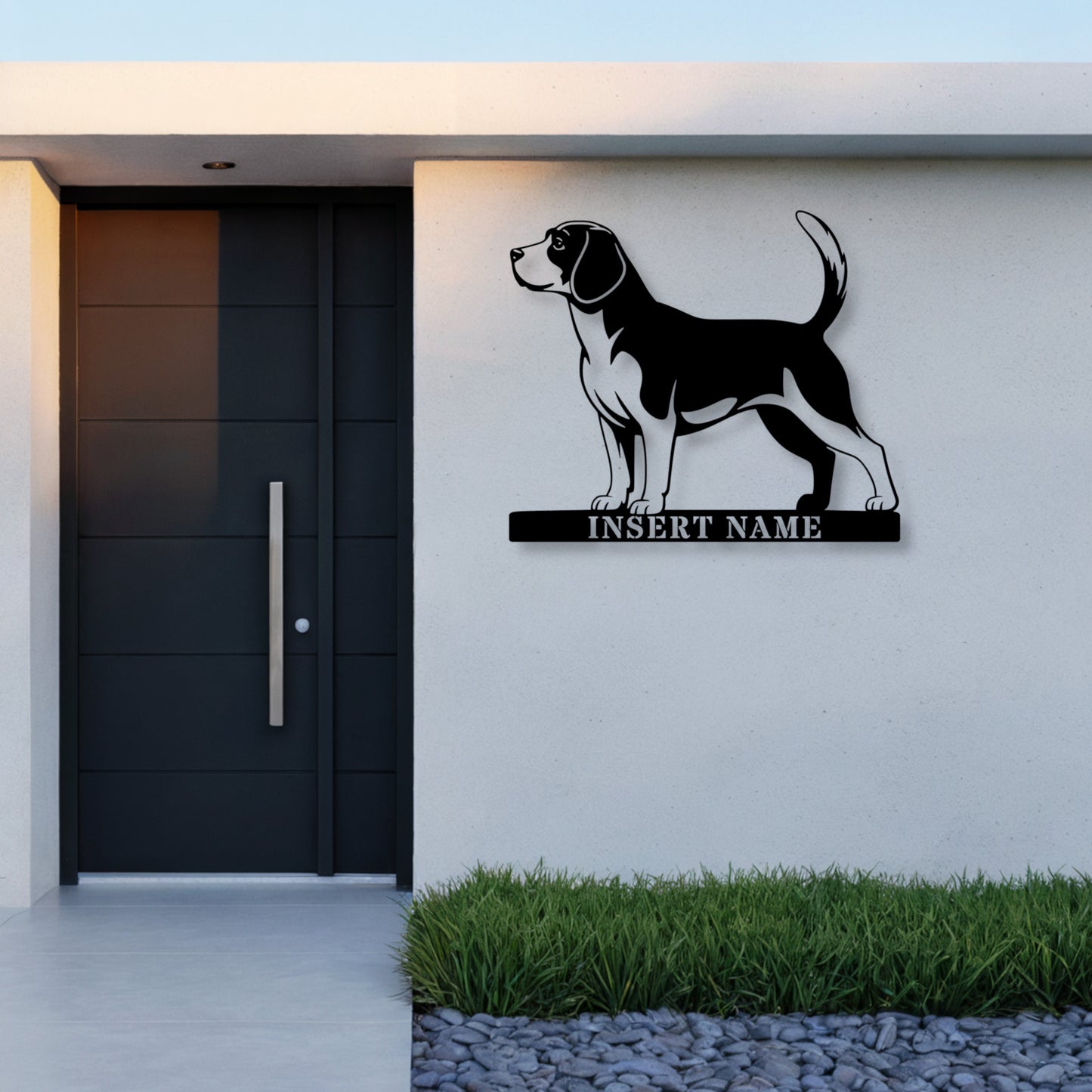 Personalized Beagle Metal Sign. Custom Dog Owner Wall Decor Gift