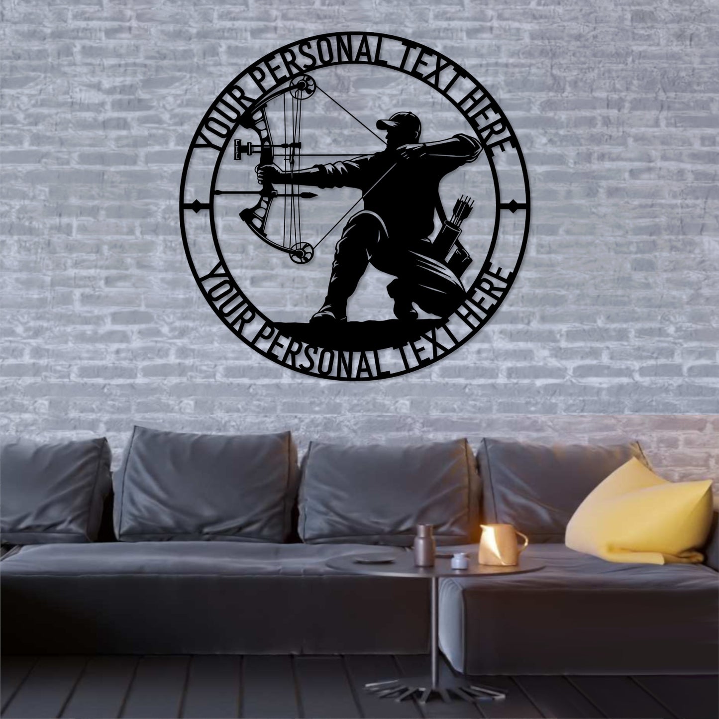 18 Inch Personalized Bowman Name Metal Sign Decor In White With Custom Text