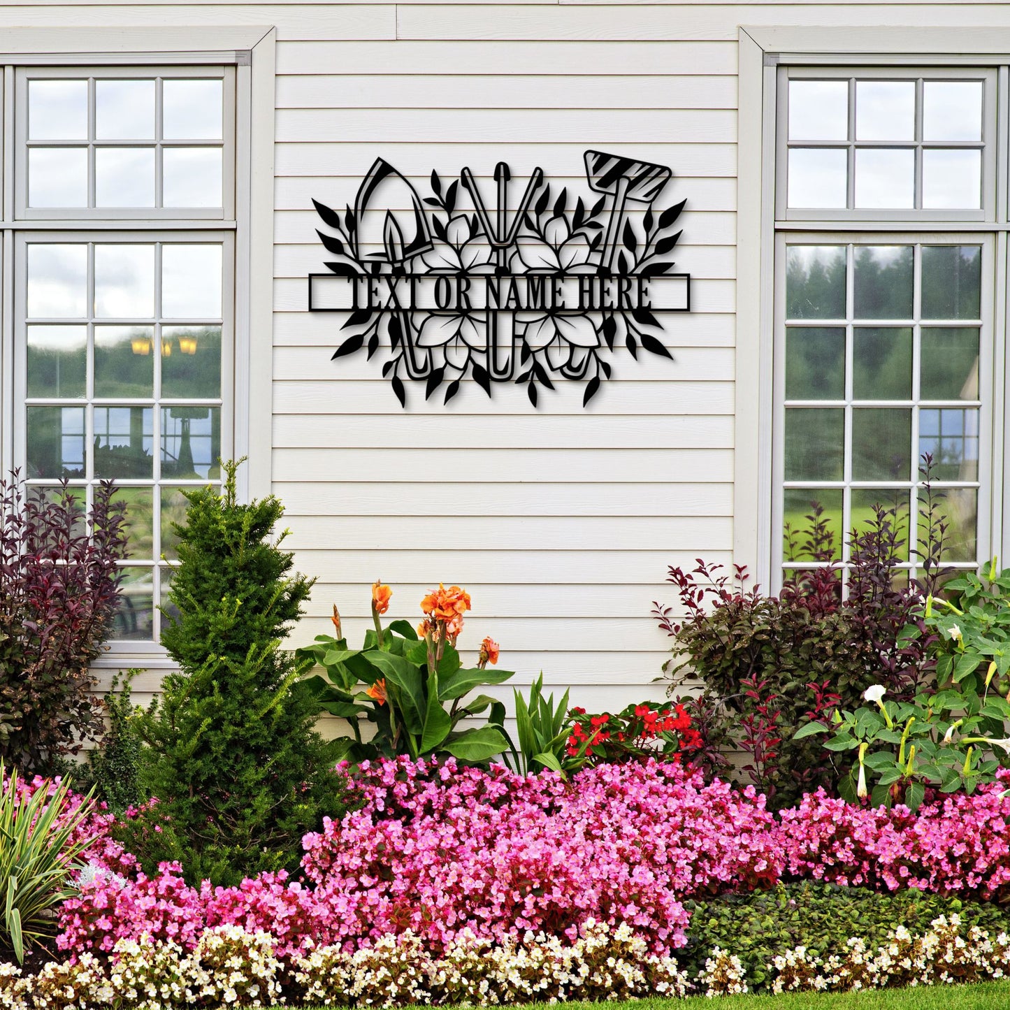 24 Inch Personalized Greenkeeper Tools Name Metal Sign Decor In Black With Custom Text