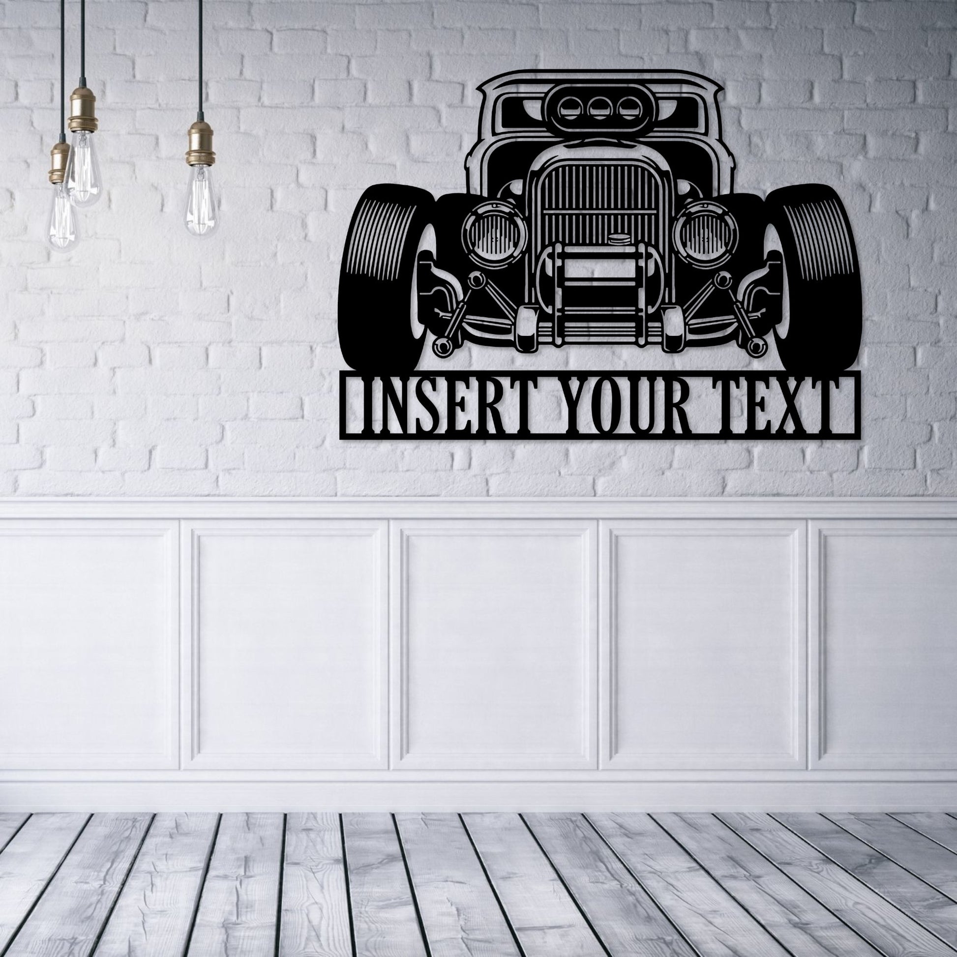 Personalized Rat Rod Name Metal Sign. Custom Garage Wall Decor Gift. Chop Shop Wall Hanging. Gift For Mechanic. American Muscle V8. Monogram