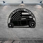 Personalized American Hot Rod Coupé Name Metal Sign. Custom US Garage Wall Decor Gif. Mechanic Wall Hanging. American Muscle Car. Petrolhead