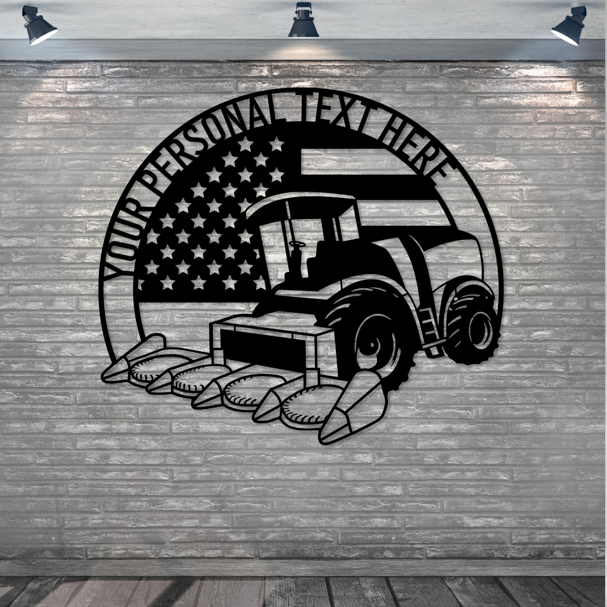 Personalized US Corn Chopper Machine Metal Sign. Custom Forage Harvester Wall Decor Gift. Gift For Farmer. Patriotic Farming Barn Decor. 