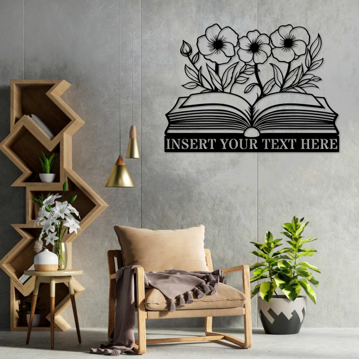 30 Inch Personalized Home Library Name Metal Sign Decor In Black With Custom Text