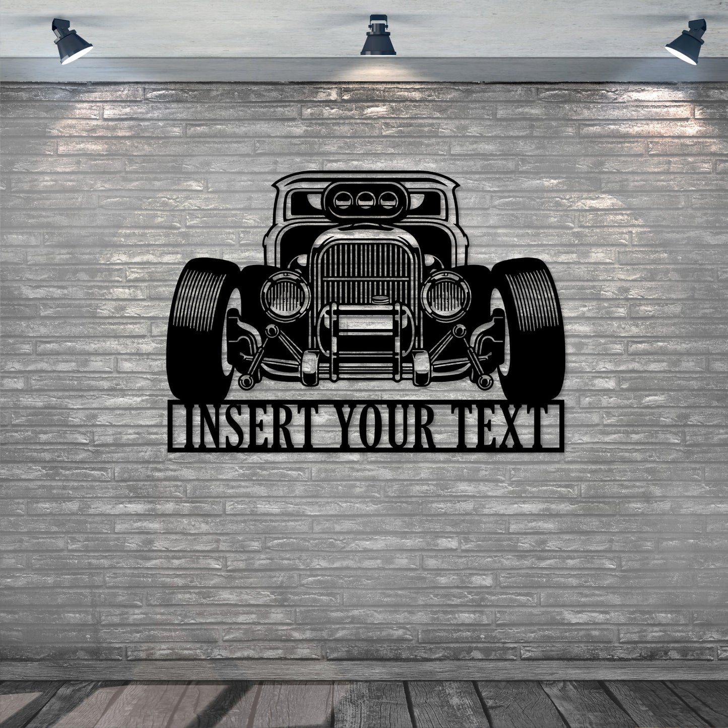 Personalized Rat Rod Name Metal Sign. Custom Garage Wall Decor Gift. Chop Shop Wall Hanging. Gift For Mechanic. American Muscle V8. Monogram