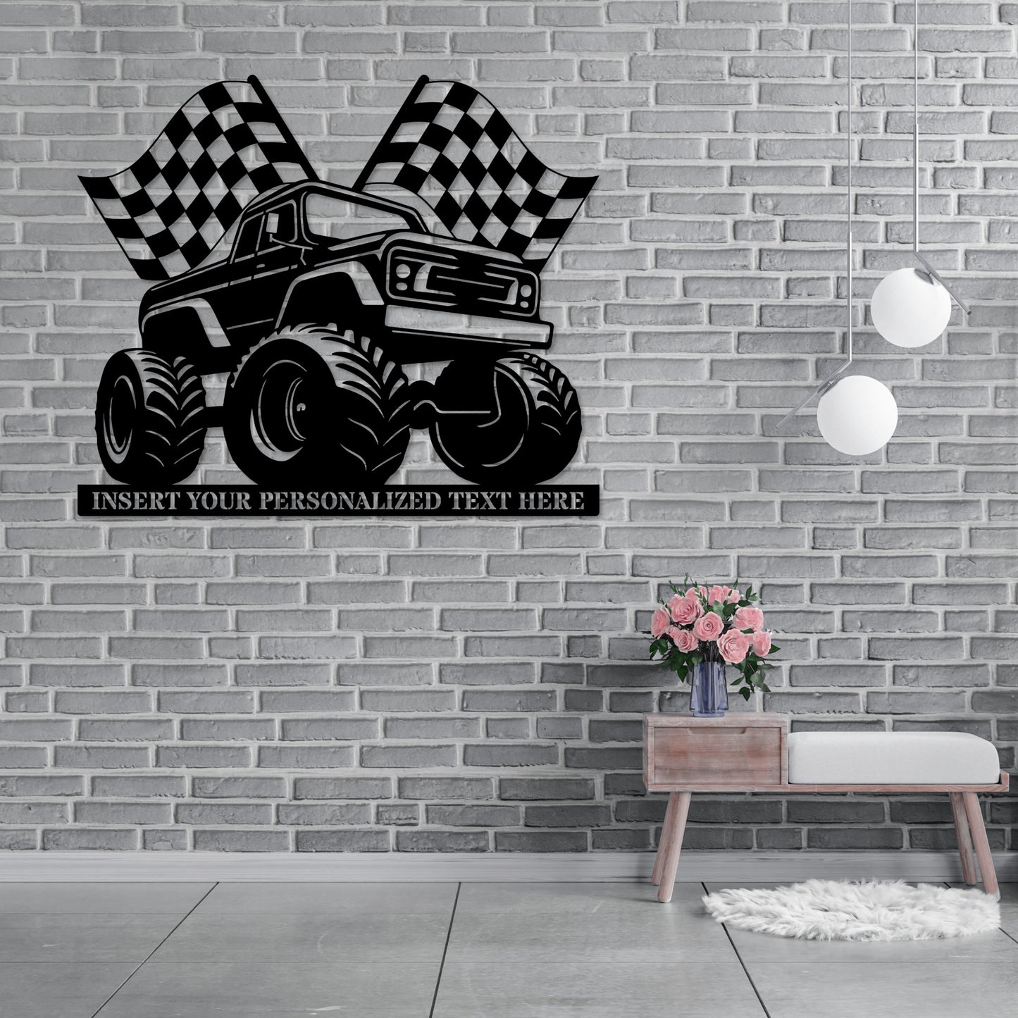 Personalized Winner Dirt Truck Name Metal Sign. Custom Monster Truck Wall Decor Gift. Garage Wall Art Hanging. Petrolhead. Gift For Mechanic