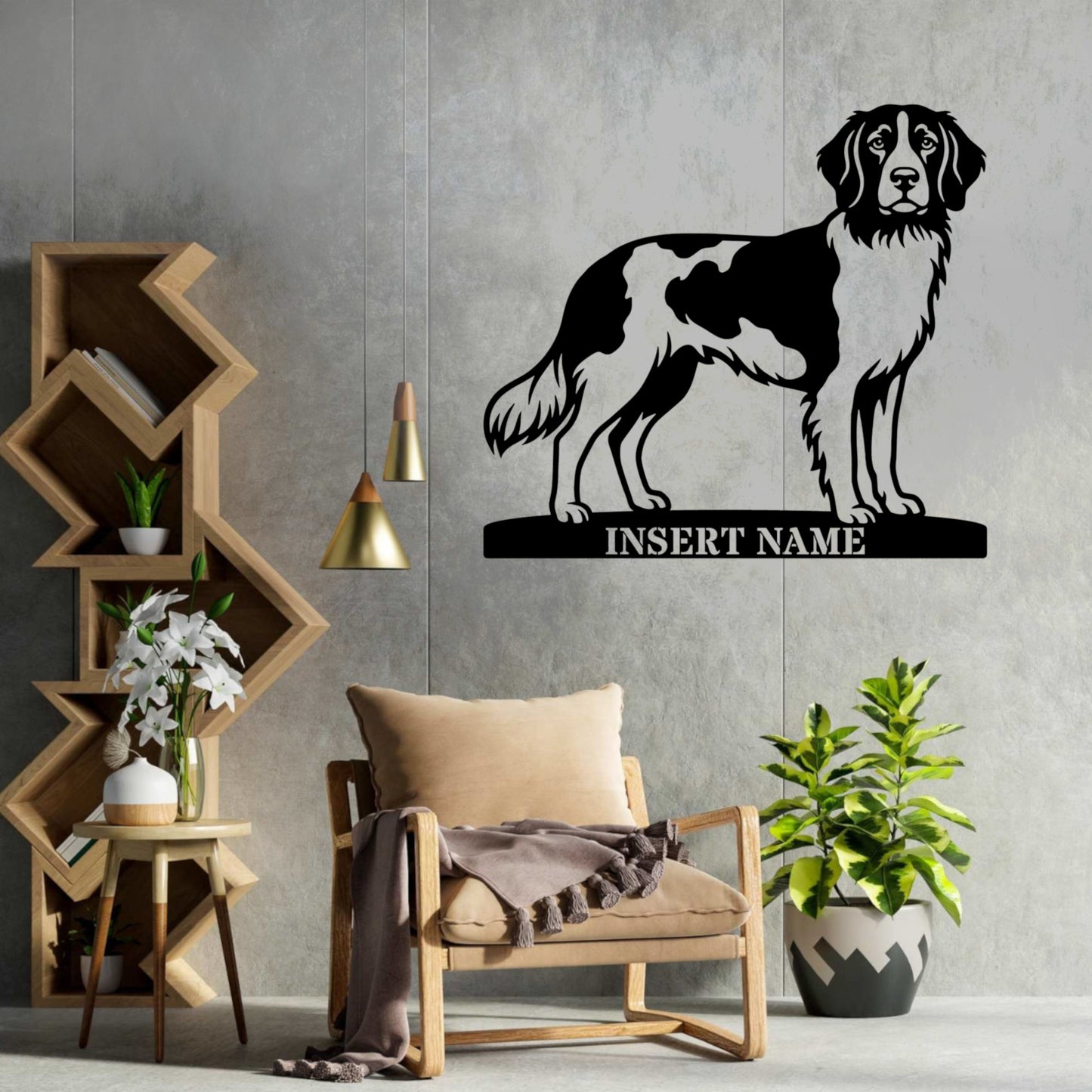 Personalized Small Munsterlander Name Metal Sign. Custom Dog Owner Wall Decor Gift (Kopi)