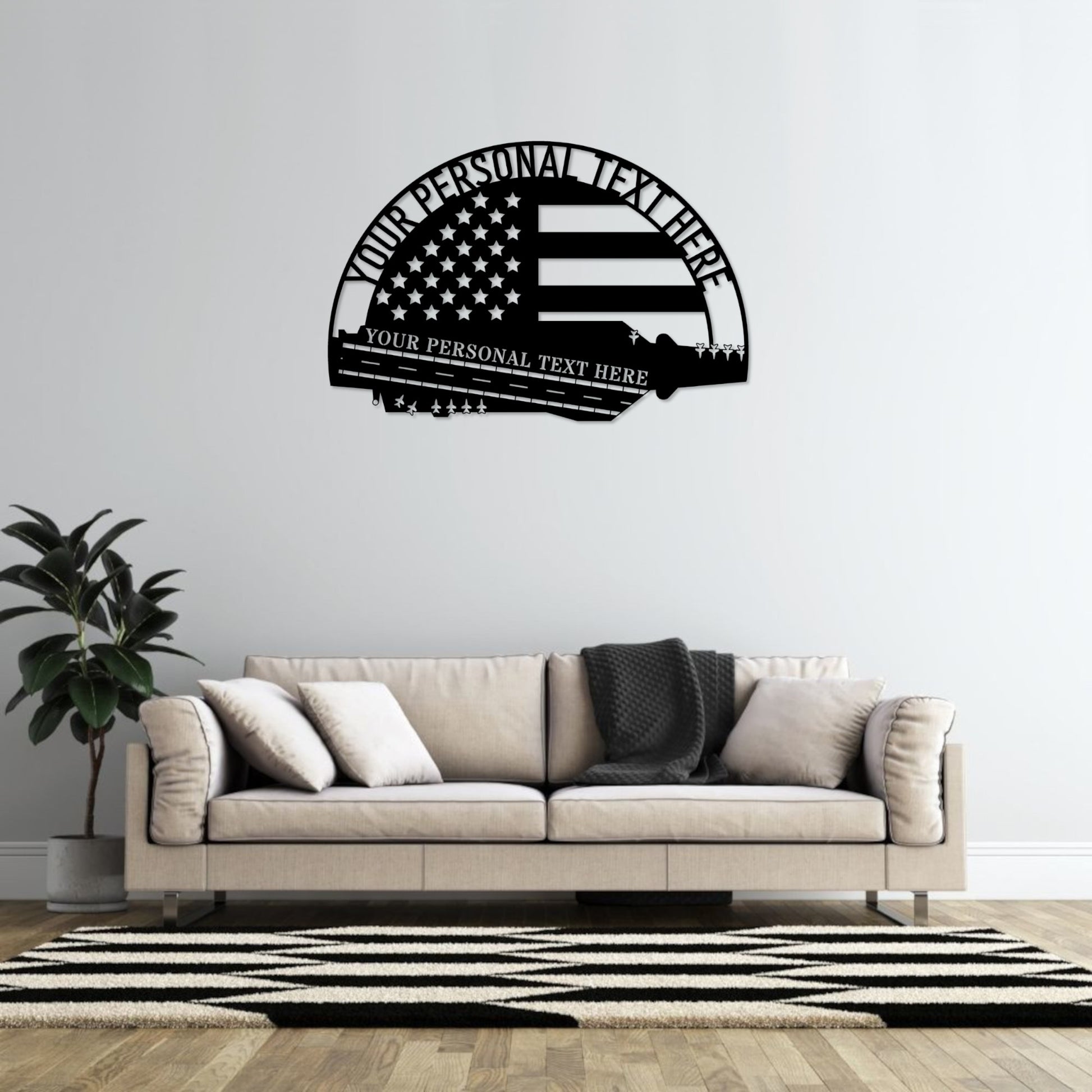 Personalized American Warship Metal Sign. Custom US Aircraft Carrier Wall Decor Gift. Navy Retirement. Military Wall Hanging. Army Sign Gift