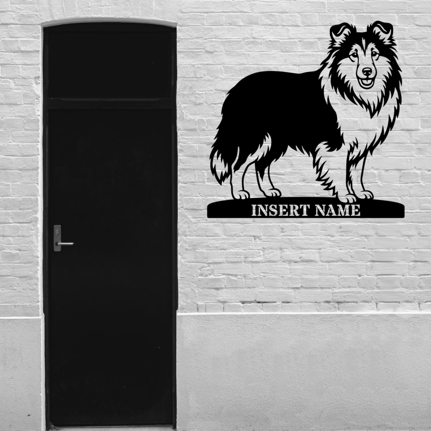 Personalized Shetland Sheepdog Name Metal Sign. Custom Dog Owner Wall Decor Gift