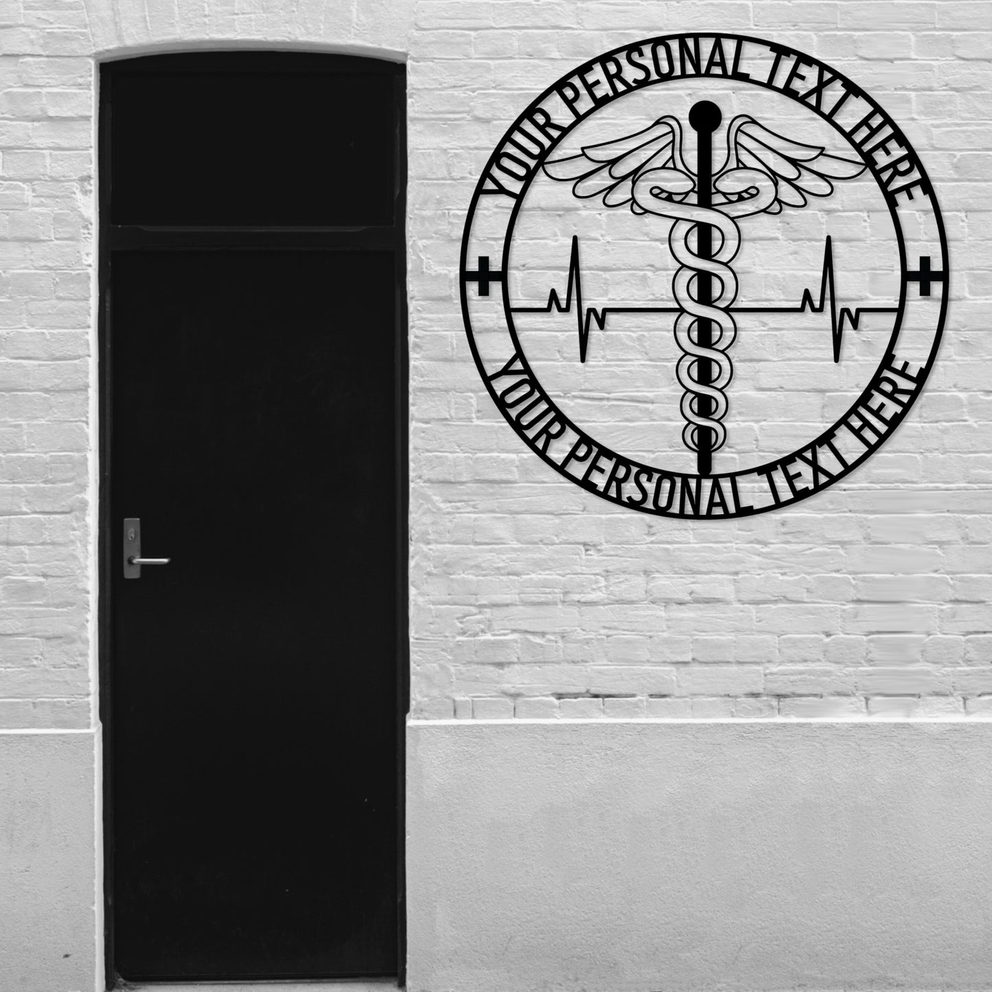 Personalized Pharmaceutical Logo Name Metal Sign. Custom Medical Wall Decor Gift