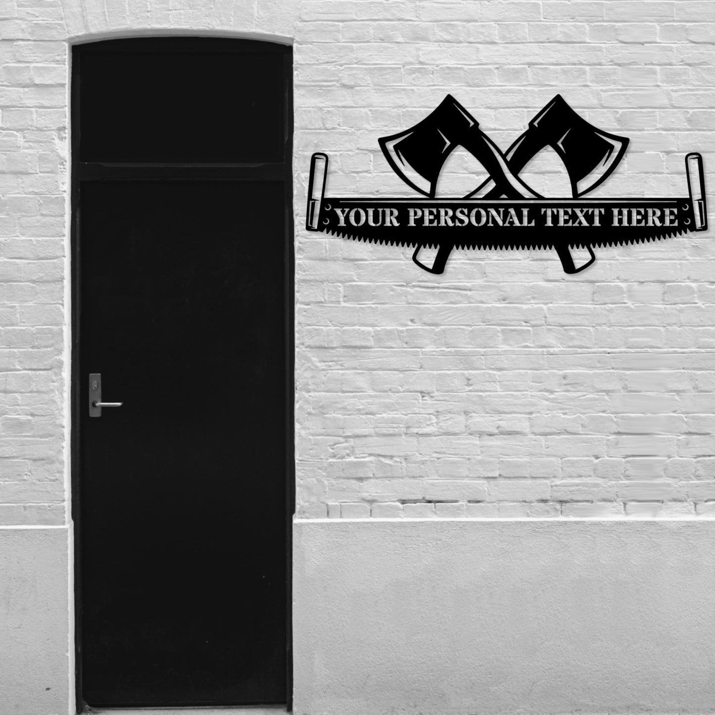 Personalized Logger Woodworker Name Metal Sign. Custom Lumberjack Wall Decor Gift