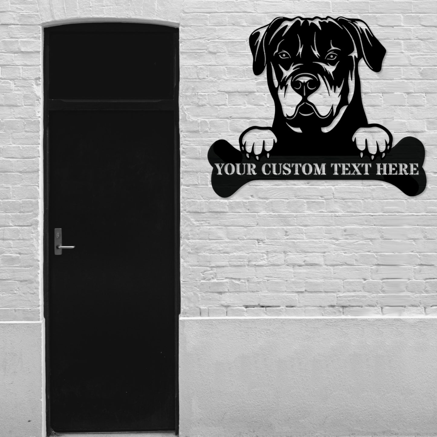 Personalized Rottweiler Name Metal Sign. Customizable Dog Owner Wall Decor Gift