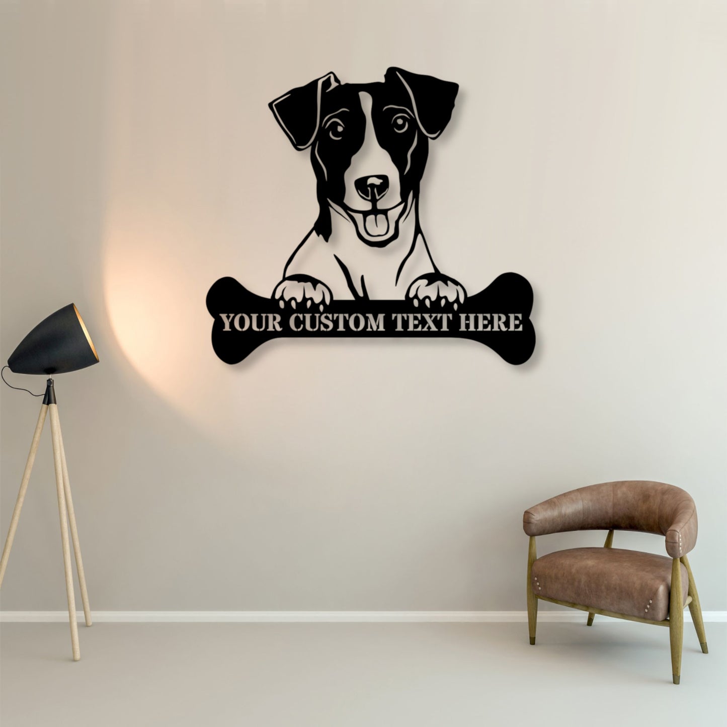 Personalized Jack Russell Terrier Name Metal Sign. Customizable Dog Owner Wall Decor Gift