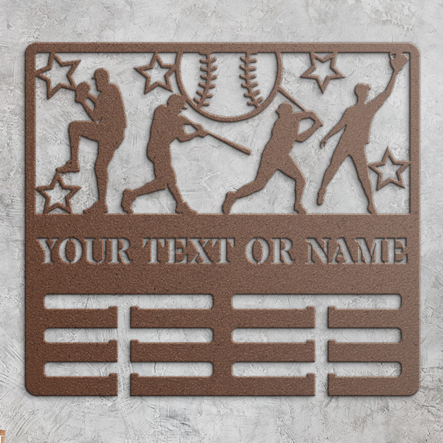 Personalize Softball medal holder Name Metal Sign. Custom Medal Display Gift. Athlete Medals Wall Hanging. Sports Champion Wall Decor Gift