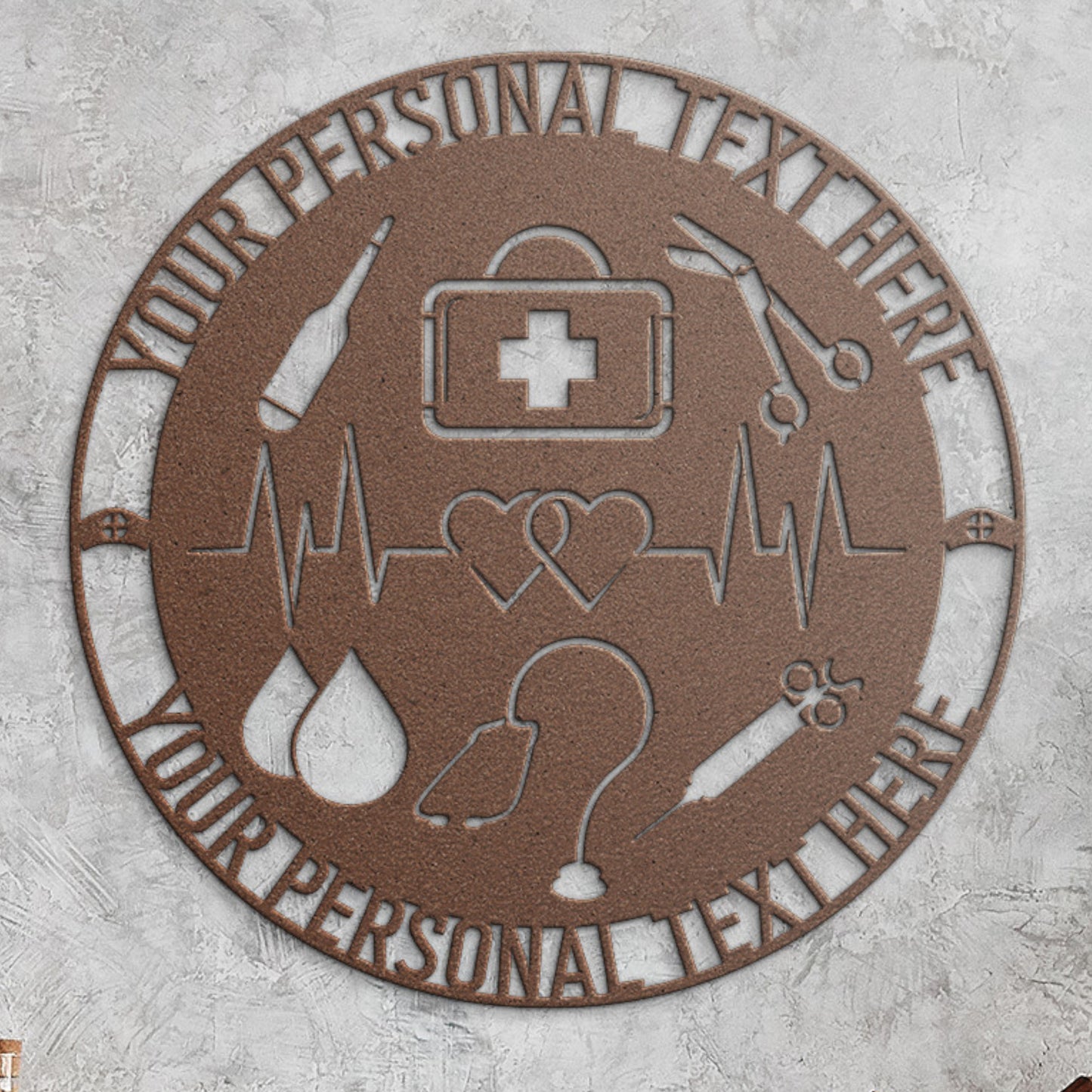 Personalized Nurse Name Metal Sign. Custom Caretaker Wall Decor Gift. Healthcare Worker, Nurse Week Gift. Doctor Wall Hanging. Nurse Gift
