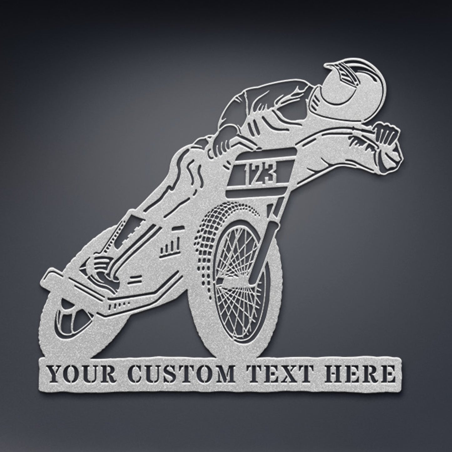 Personalized Speedway Motocross Metal Sign With Custom Text. Custom Motorcycle Name Sign Gift. Motorbike Wall Decor. Dirt Bike Shop Decor