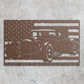 Personalized US Hot Rod Name Metal Sign. American Rat Rod Custom Car Wall Decor Gift. Mechanic Garage Wall Hanging. Patriotic Garage Decor