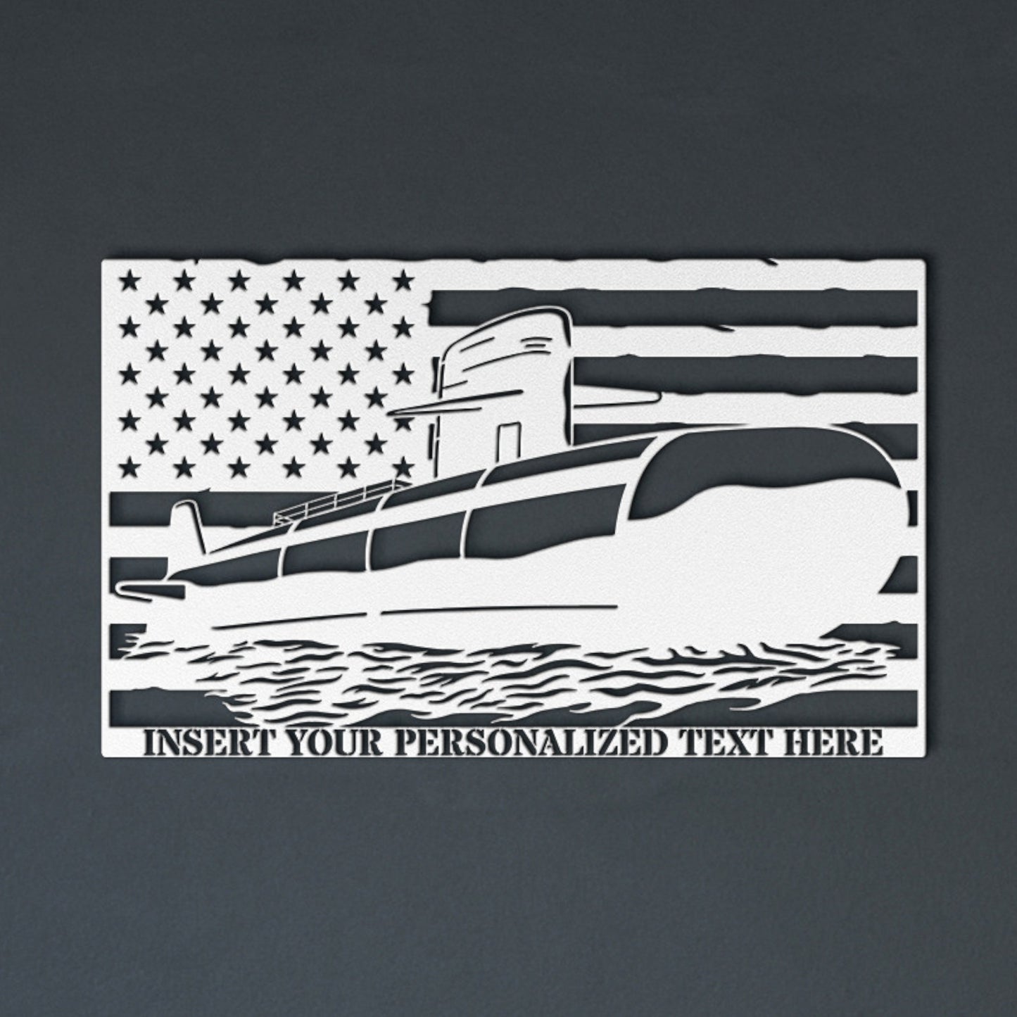Personalized US Submarine Name Metal Sign. Custom U-Boat Navy Wall Decor. Patriotic Navy Military Keepsake. American Battleship Wall Hanging