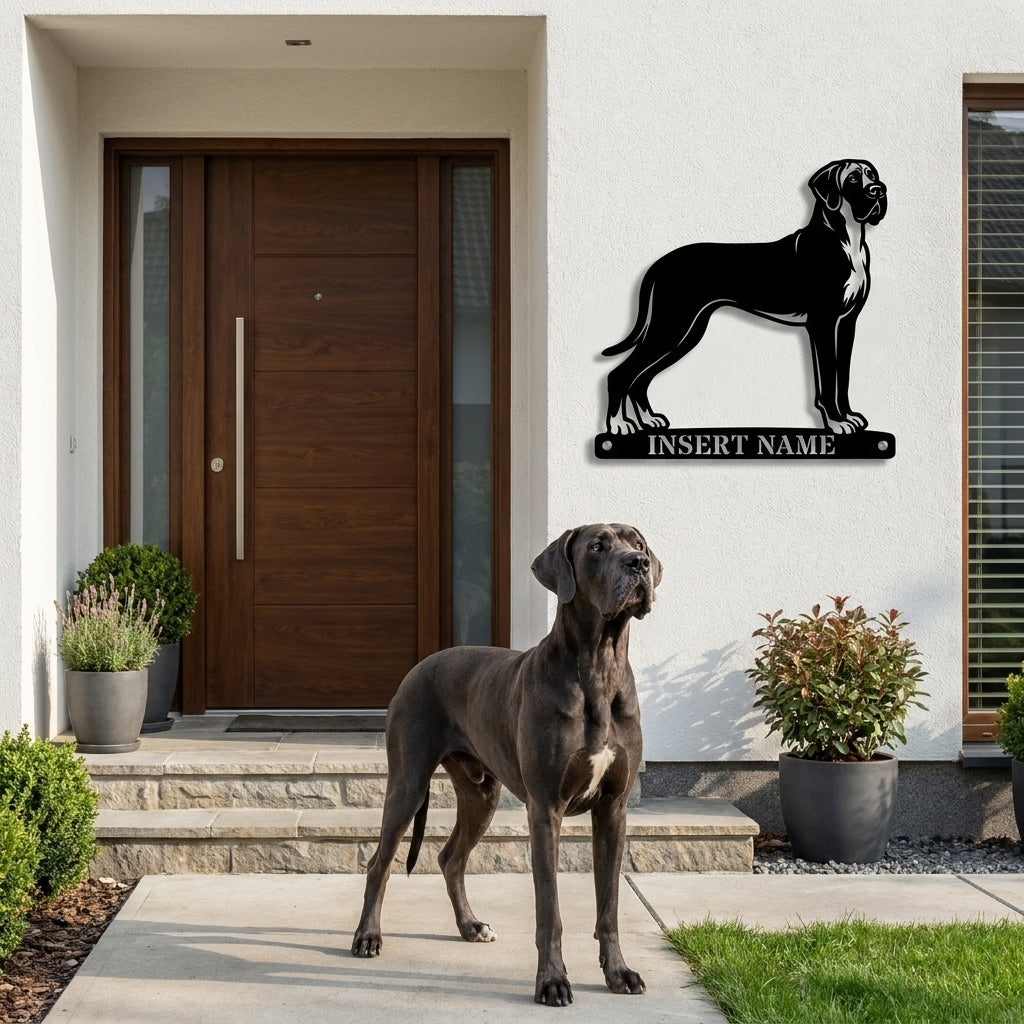 Granddanois Name Metal Sign. Custom Dog Owner Wall Decor Gift