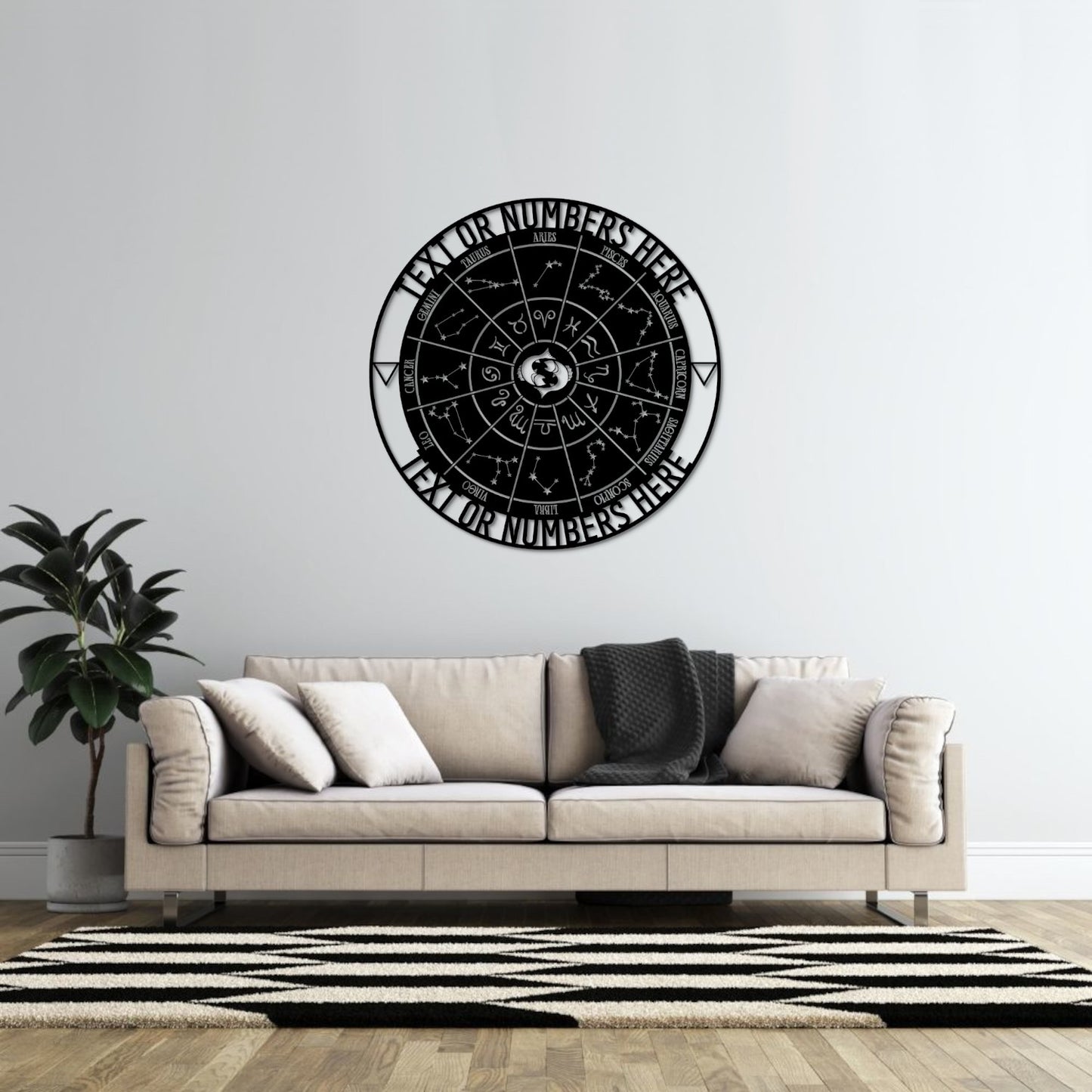 Personalized Pisces Zodiac Wheel Name Metal Sign Gift. Custom Astrology Wall Art Decor. Celestial Gifts. Decorative Pisces Star Sign Hanging