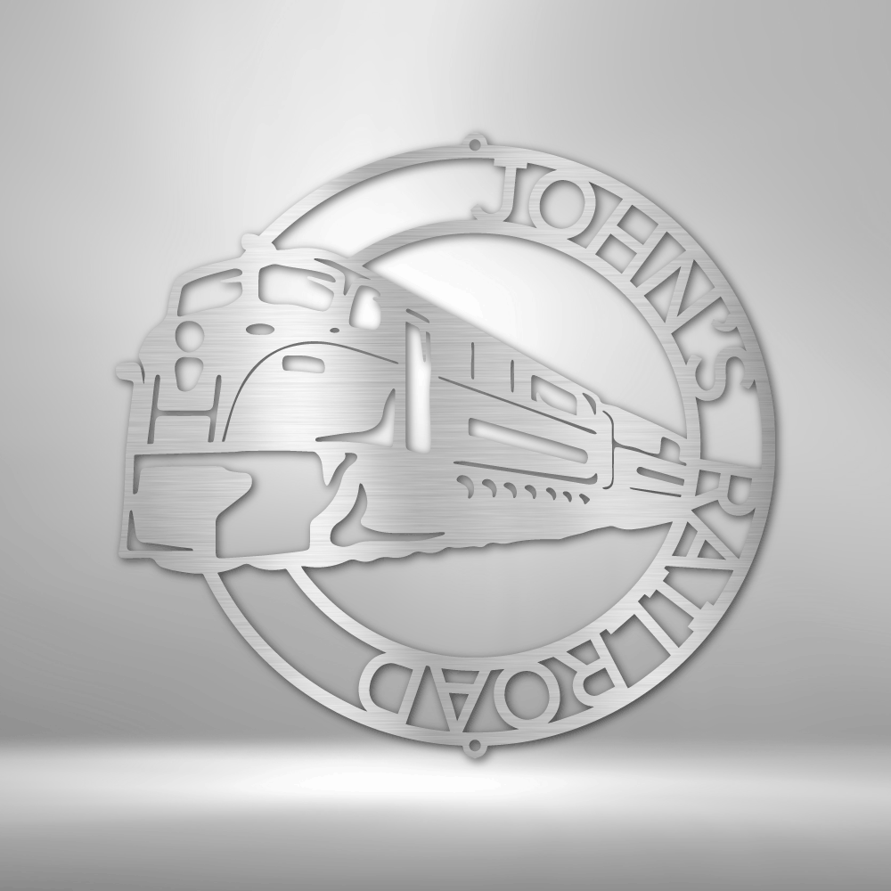 Personalized Modern Train Metal Sign - Custom Multicolor Train Steel Sign