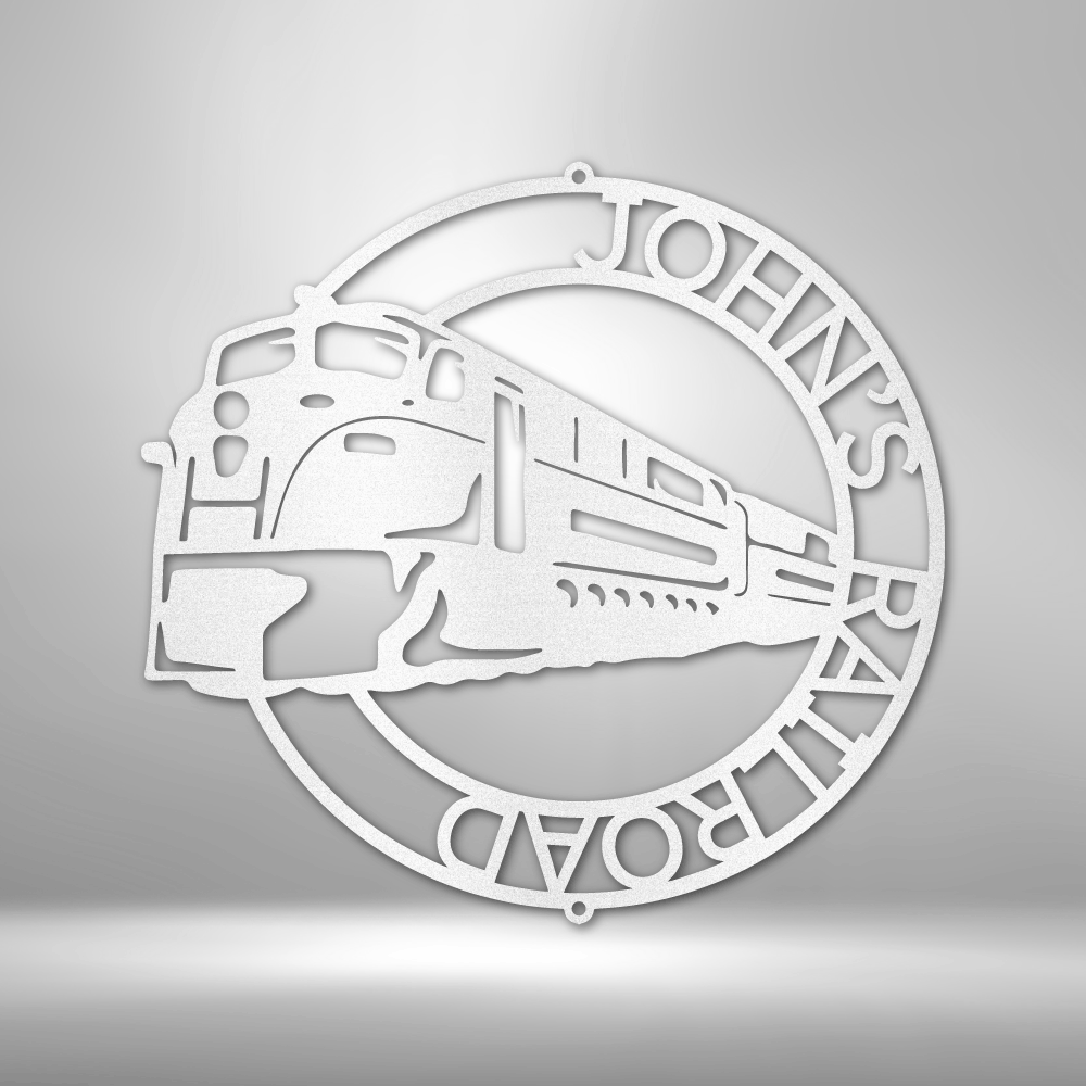 Personalized Modern Train Metal Sign - Custom Multicolor Train Steel Sign