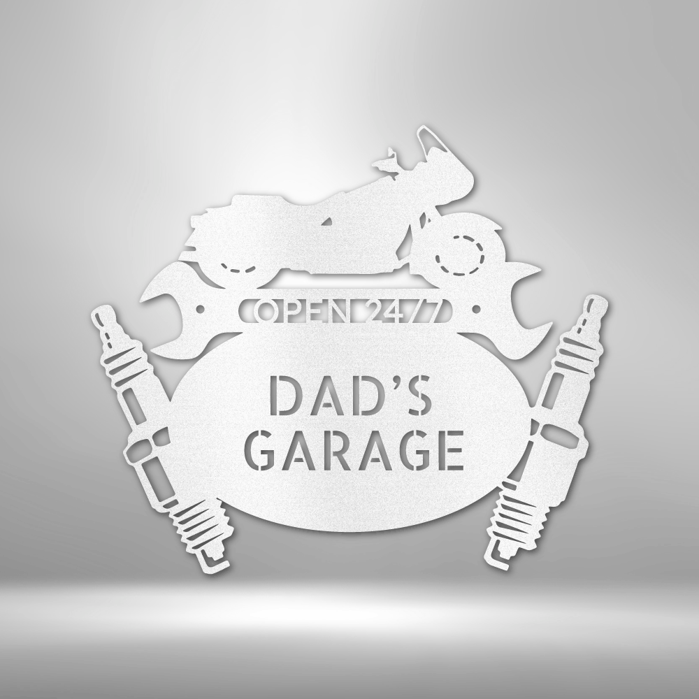 Personalized Motorcycle Tool Metal Sign - Custom Multicolor Motorbike Steel Sign