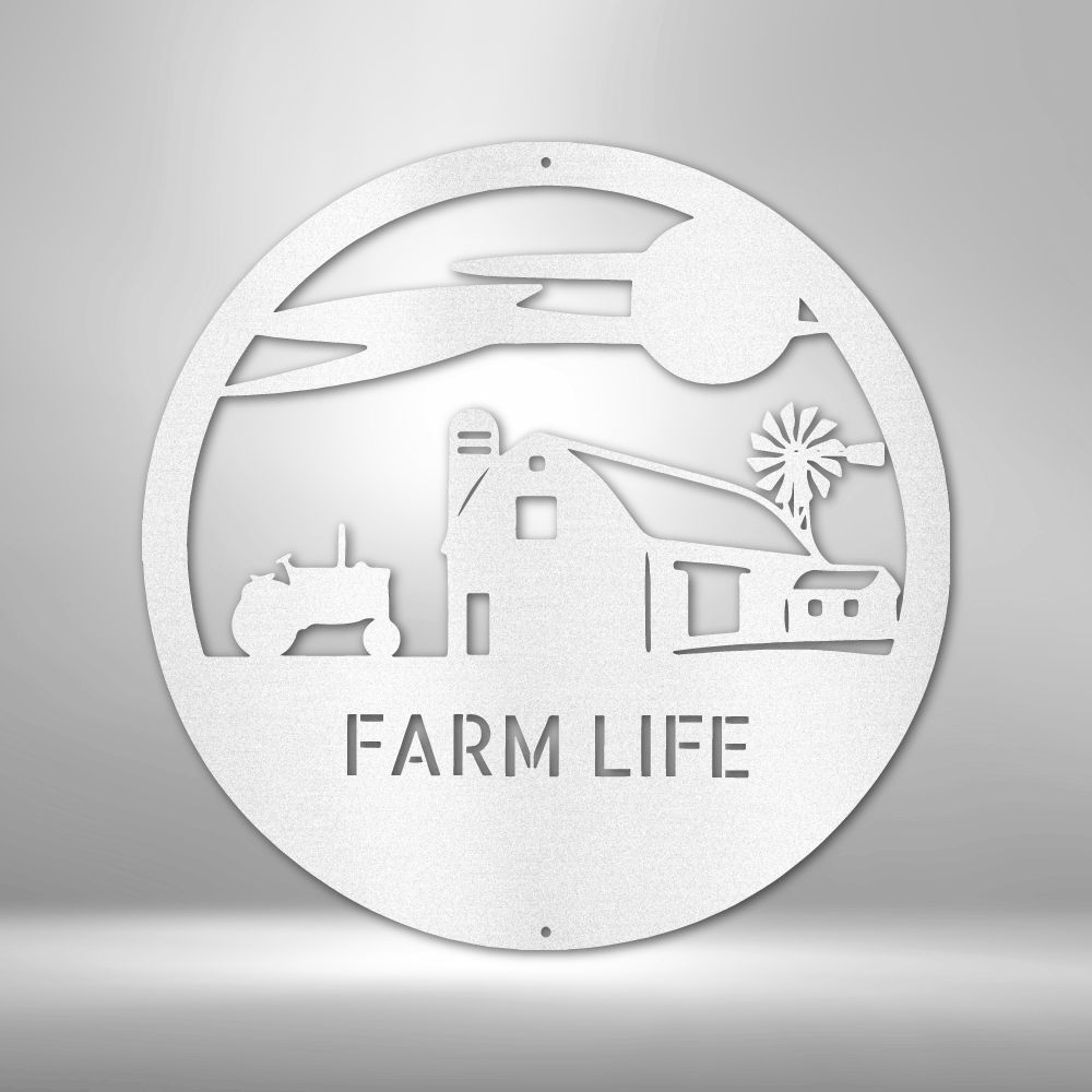 Personalized Farmhouse Sky Monogram - Custom Multicolor Steel Sign