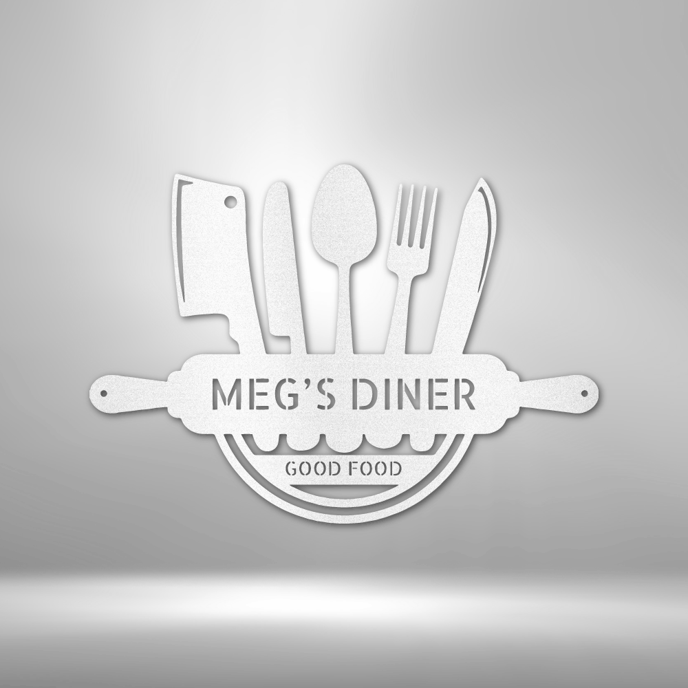 Personalized Two-Text Name Kitchen Monogram - Custom Multicolor Steel Sign