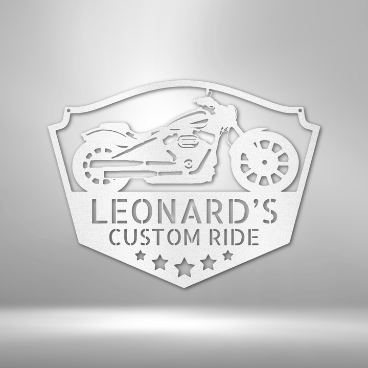 Personalized Chopper Bike Metal Sign - Custom Cruiser Steel Sign