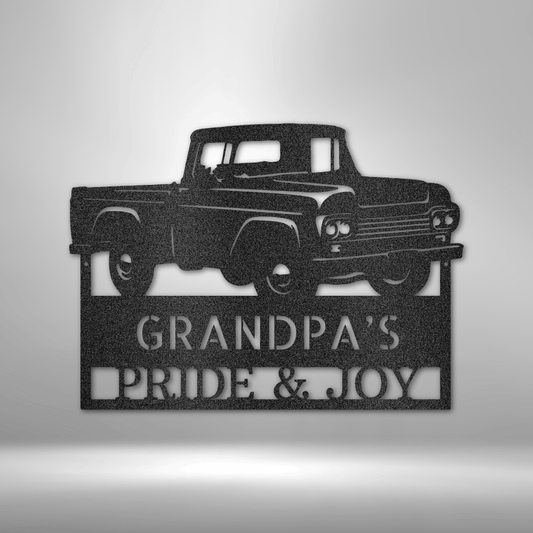 Personalized American Truck Metal Sign - Custom Multicolor US Truck Steel Sign