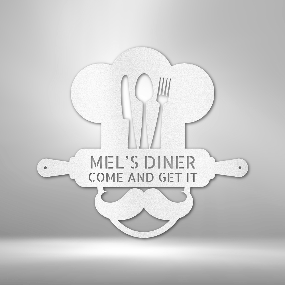 Personalized Home Chef Monogram - Custom Multicolor Kitchen Steel Sign