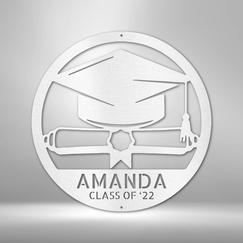 Personalized Graduation Diploma Name Custom Metal Sign