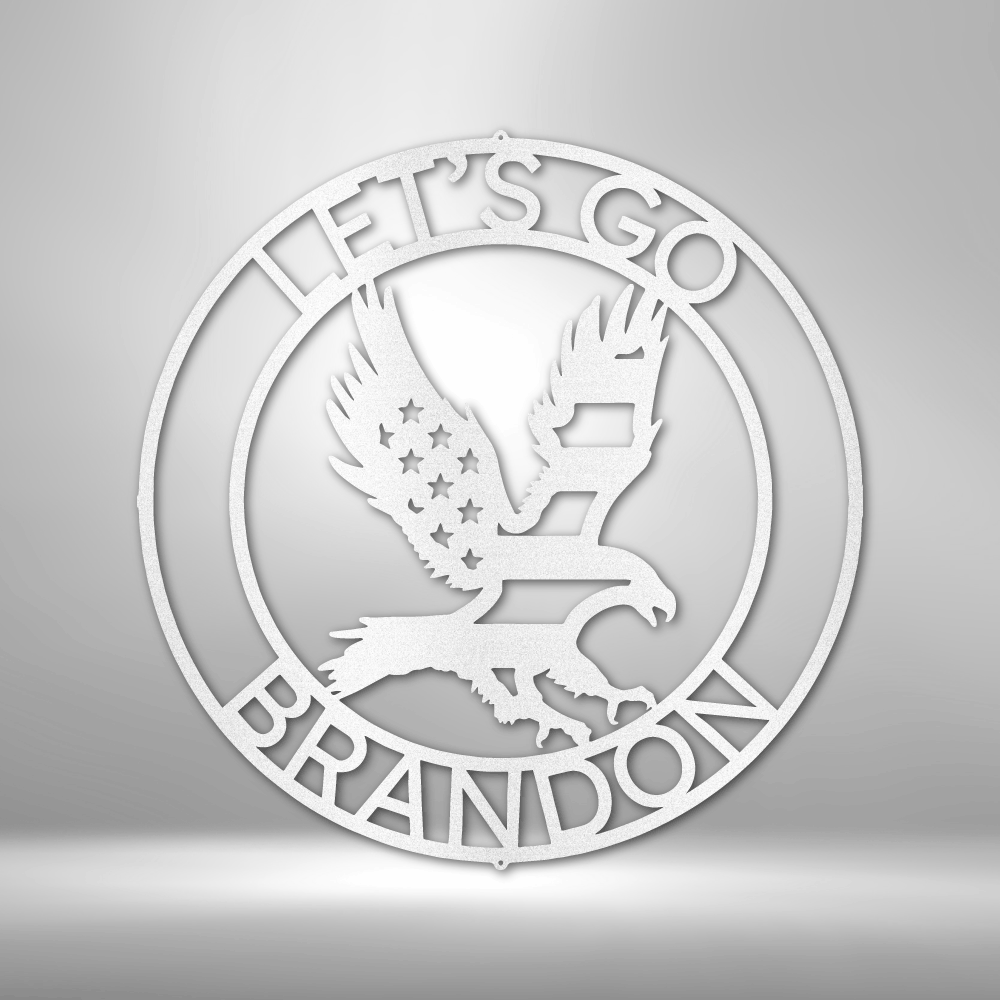 Personalized American Eagle Metal Sign - Custom Multicolor US Freedom Steel Sig