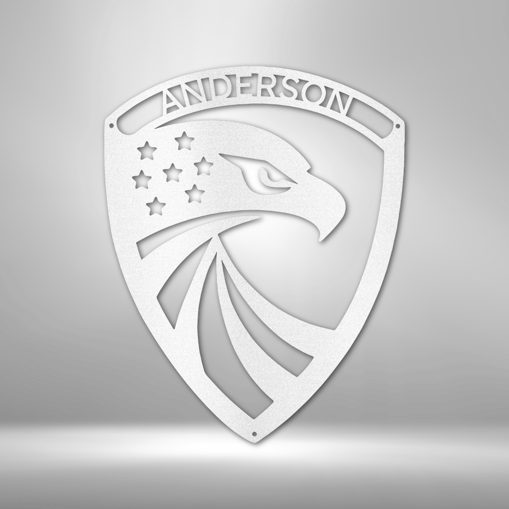 Personalized Eagle Art Metal Sign - Custom Multicolor US Freedom Steel Sign