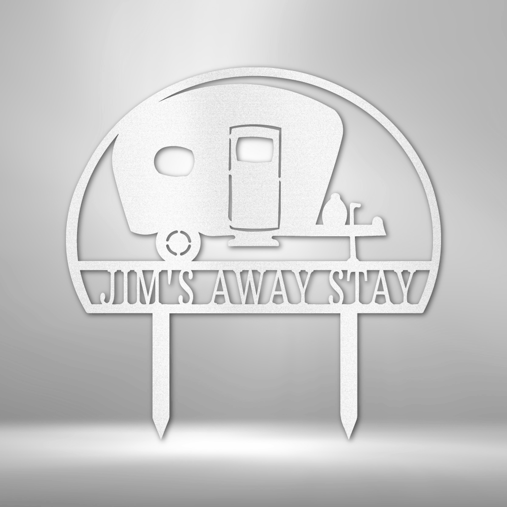 Personalized Camper Yard Name Monogram - Custom Multicolor Steel Sign