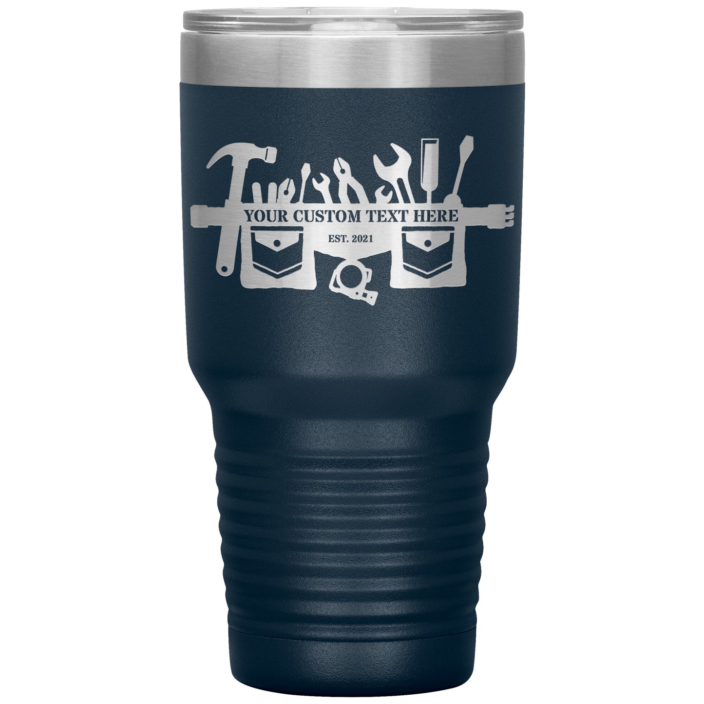 Personalized Laser-Engraved Carpenter Tumbler With Custom Text