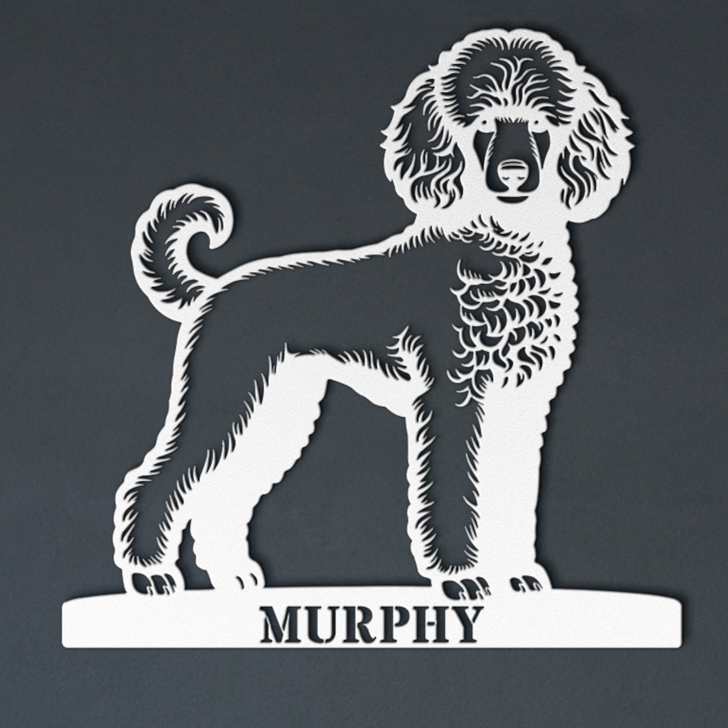 Personalized Poodle Dog Name Metal Sign. Custom Dog Owner Wall Decor Gift