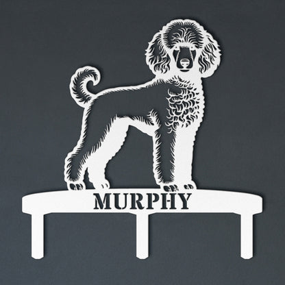 Personalized Poodle Dog Rosette Metal Sign. Custom Champion Ribbon Display