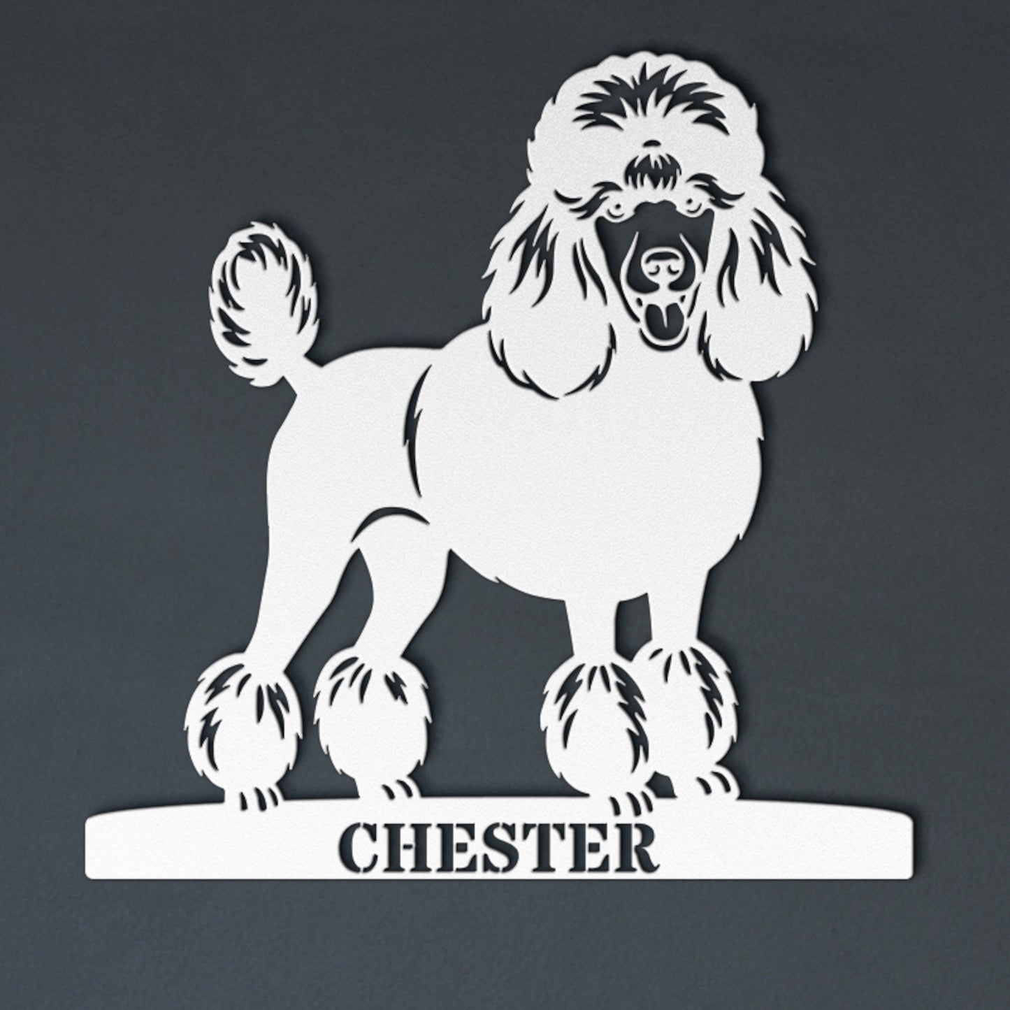 Poodle Personalized Name Metal Sign. Custom Dog Lover Wall Decor Gift