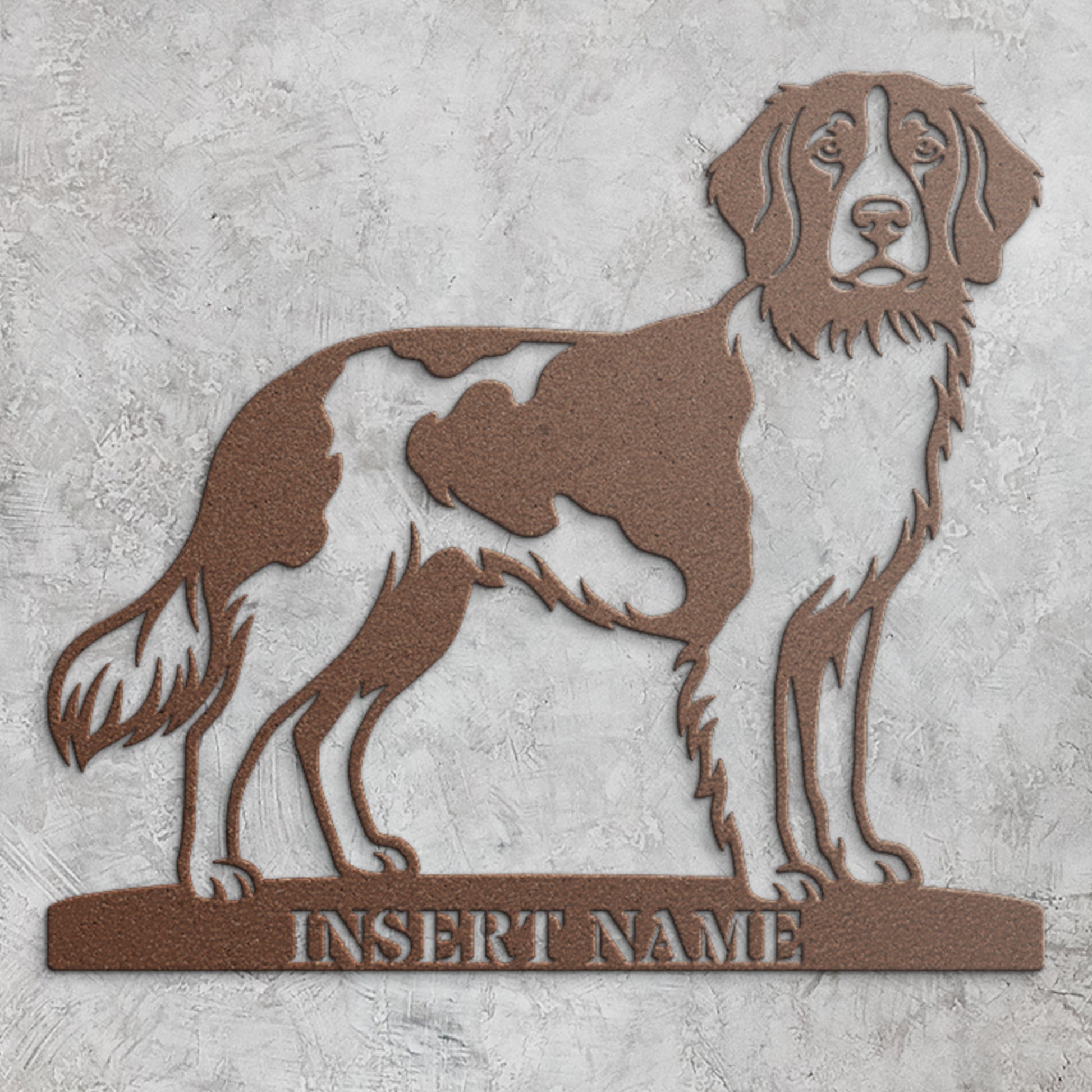 Personalized Small Munsterlander Name Metal Sign. Custom Dog Owner Wall Decor Gift (Kopi)