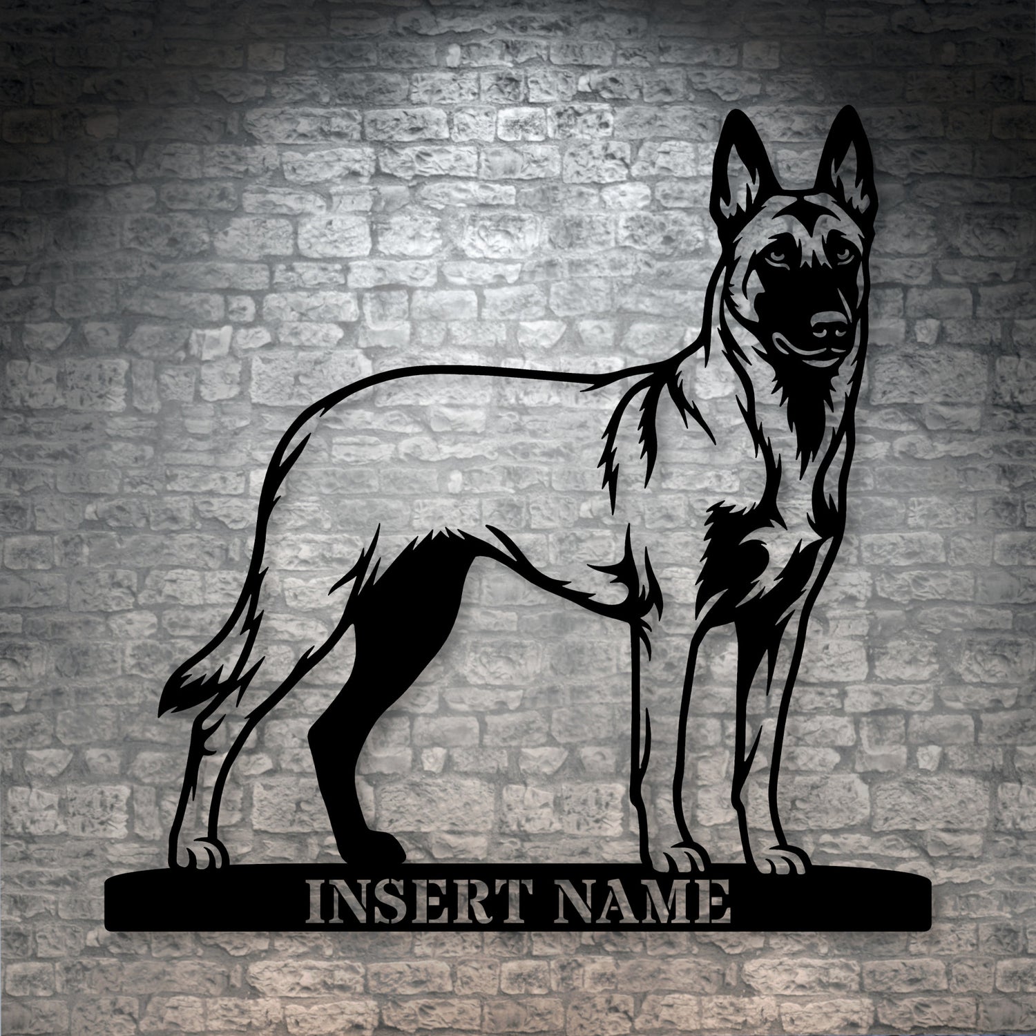 Personalized Belgian Shepherd Metal Sign. Custom Dog Owner Wall Decor Gift