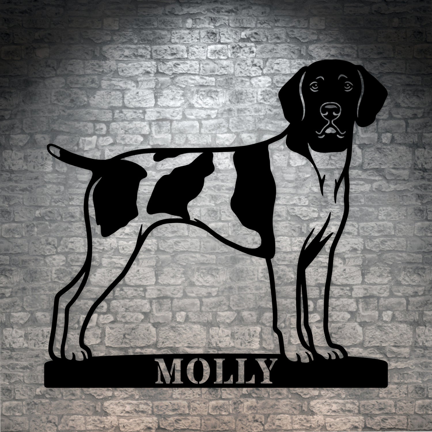 Personalized German Shorthaired Pointer Name Metal Sign. Custom Dog Owner Wall Decor Gift