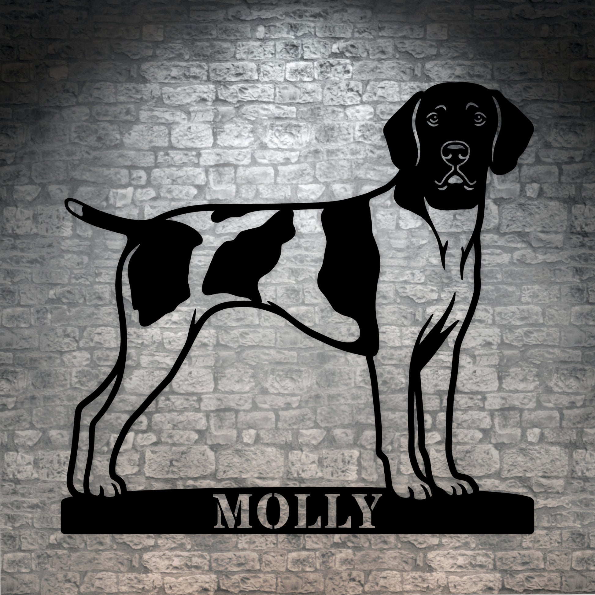 Personalized German Shorthaired Pointer Name Metal Sign. Custom Dog Owner Wall Decor Gift