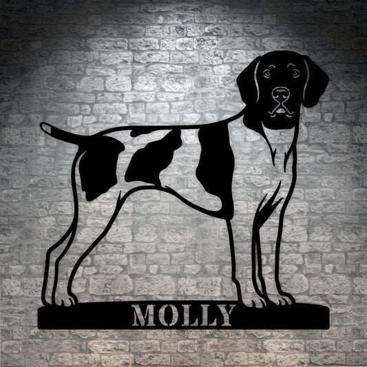 Personalized German Shorthaired Pointer Name Metal Sign. Custom Dog Owner Wall Decor Gift