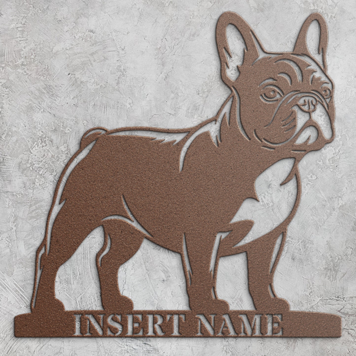 Personalized French Bulldog Metal Sign. Custom Dog Owner Wall Decor Gift