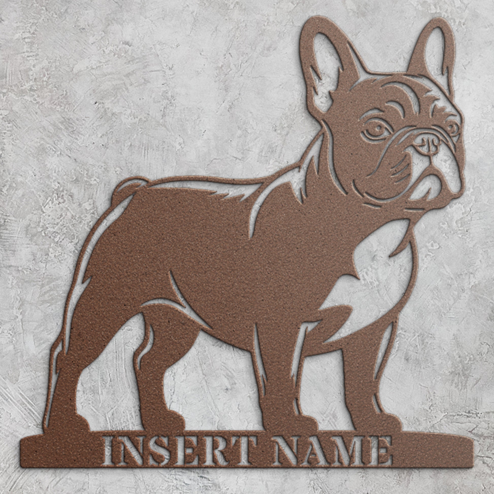 Personalized French Bulldog Metal Sign. Custom Dog Owner Wall Decor Gift