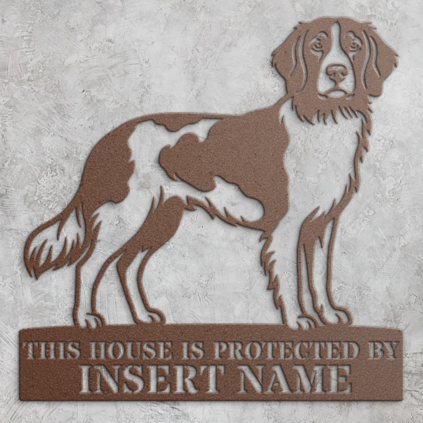 Personalized Small Munsterlander Guard Metal Sign. Custom Dog Name Wall Decor