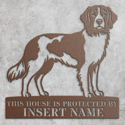 Personalized Small Munsterlander Guard Metal Sign. Custom Dog Name Wall Decor