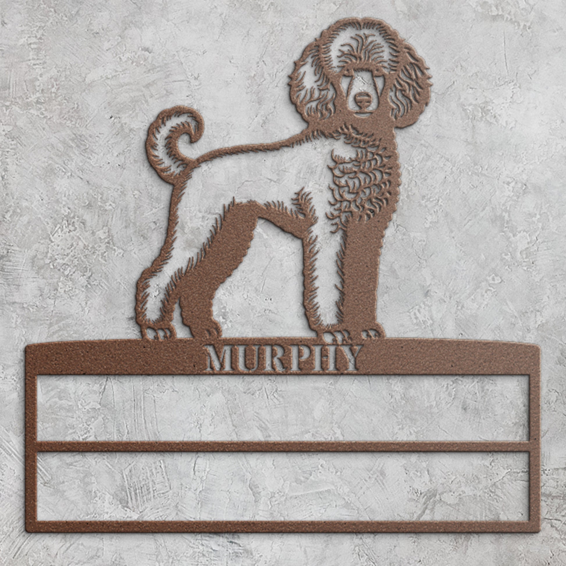 Personalized Poodle Dog Rosette Metal Sign. Custom Champion Ribbon Display